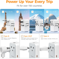 TESSAN GM-3001DCR-GR 25W Ultra-Thin Universal Travel Adapter