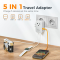 TESSAN GM-3001DCR-GR 25W Ultra-Thin Universal Travel Adapter