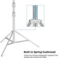 2.8m Photography Light Stand Stainless Steel With Air Cushion Aluminum Camera Adjustable Light Stand