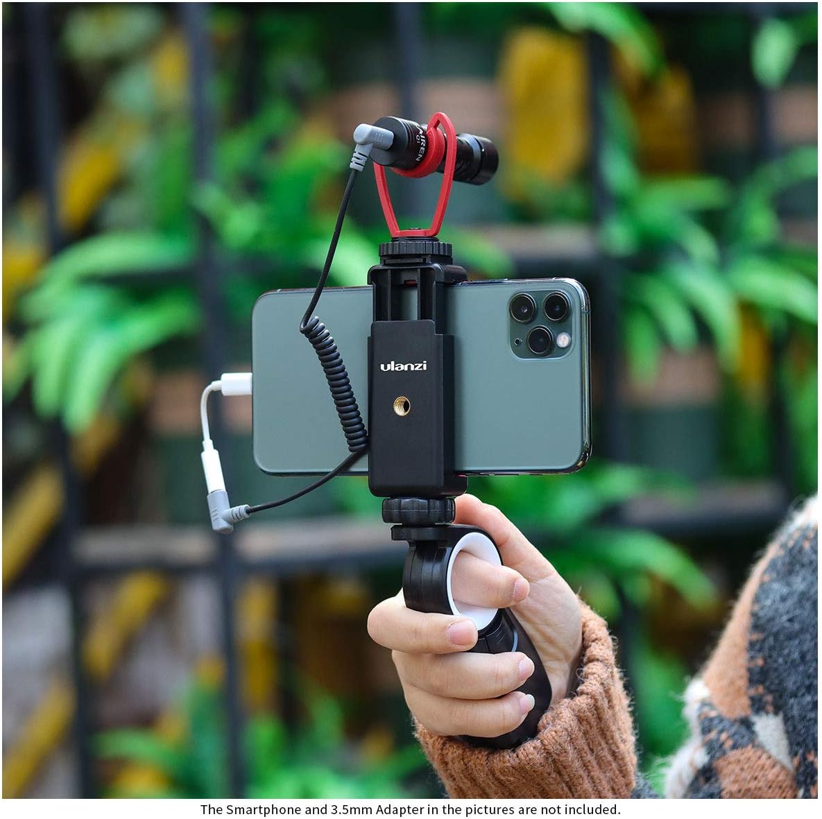 ULANZI ST-07 Adjustable Mount Clip for Mobile cellphone,Tripod accessory,Phone holder Tripod Mount with Cold Shoe Mount for Microphone LED Video Light with 1/4 Tripod Screw for smartphone,Multi-function mount clip for any tripod