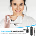 BOYA M1S lapel microphone with smartphone connection for clear audio capturing in interviews
