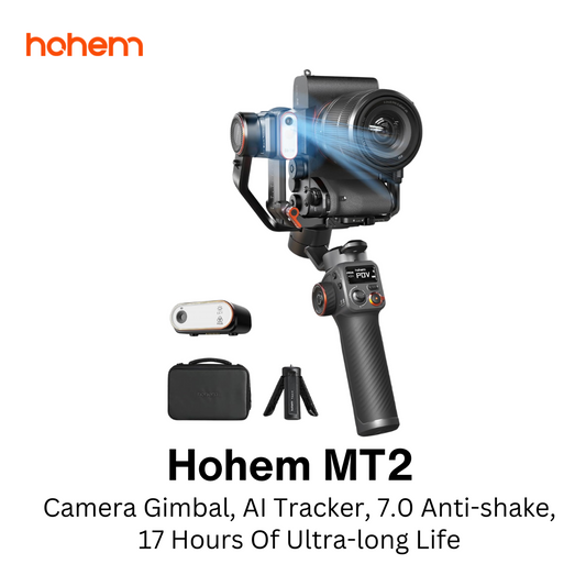 Hohem iSteady MT2 Kit 3 Axis Gimbal for Mirrorless Camera Action Camre Smartphone, Stabilizer Load 1.2kg VMI Direct