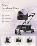 Bello SP02FD Detachable Portable Pet Stroller Dog Cat Cart Foldable Carrier Cage Trolley VMI Direct
