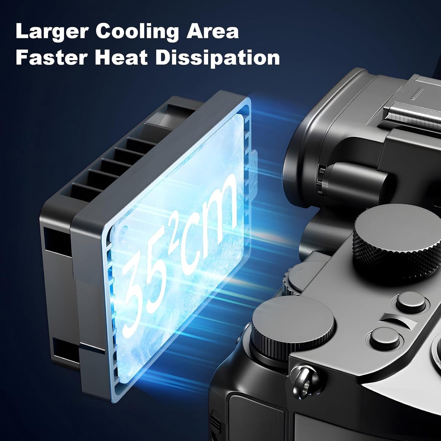 CA25 Camera Cooling Fan Camera External Cooler Heat Radiator Portable Camera Cooler for DSLR Camera