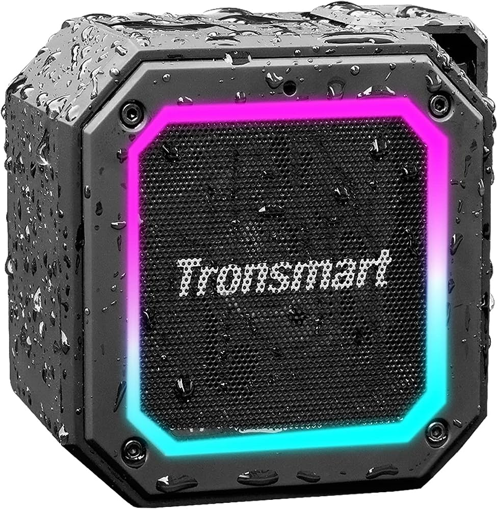 Tronsmart Groove 2 Portable Bluetooth Speaker 5.3 Wireless Stereo Speaker, IPX7 Waterproof, Superior Bass, LED Light, Mini Speaker for Motorcycle Bathroom Indoor and Outdoor Event- VMI Direct