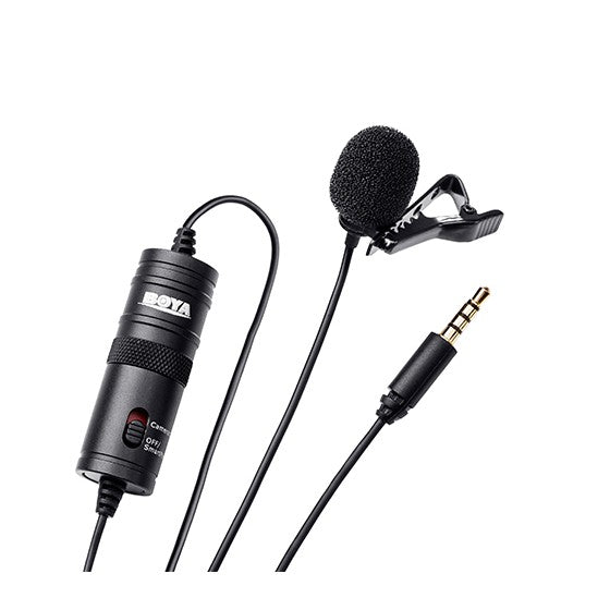 BOYA BY-M1 Omni-Directional Lavalier Lapel Microphone for Smartphones and DSLR Cameras