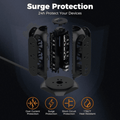 TESSAN TPS01AUS Surge Protector Power Tower Strip 6FT Ultra-thin Flat Plug Universal Compatibility Travel-friendly Surge Protection