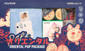 Fujifilm Instax Mini 12 Oriental Pop bundle featuring camera and decorative film accessories