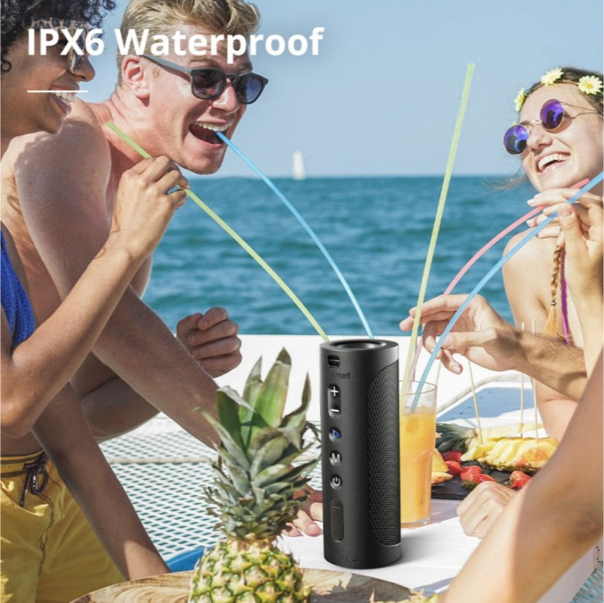 Tronsmart T6 Pro Bluetooth Speaker Patented SoundPulse™ Technology Upgraded Cylindrical Design Three EQ Effects LED Lighting Effects Built-in Powerbank IPX6 Waterproof RGB Lighting 24H Playtime Type-C Charging 45W Portable Bluetooth Speaker - VMI DIRECT