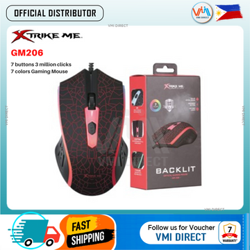 Xtrike Me GM206 LED 1200 DPI 3 Million Clicks 4 buttons Wired PC and Laptop Gamer Gaming Mouse