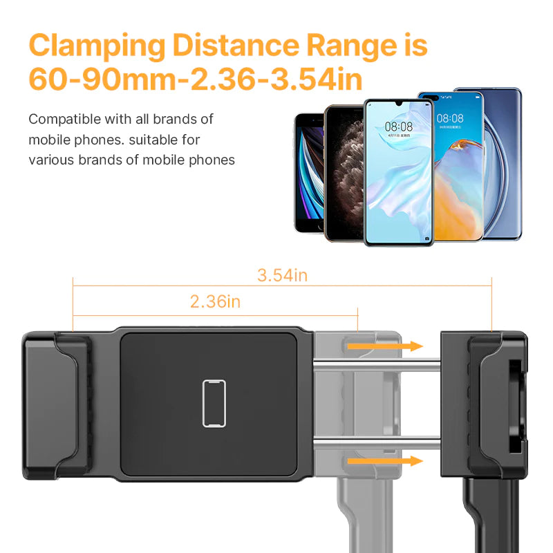 UlanzI ST-30 Phone Clip and Flip Mirror Kit with 360 Degree Rotation and Cold Shoe Mount Mirror VMI