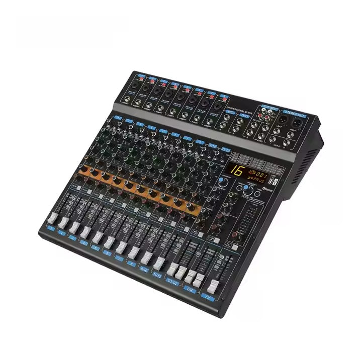 Xtuga ATS-122 12 Channel Professional Powered Digital Mixer 16DSP Effects 48V Phantom Power Mixer
