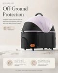 Bello SP02FD Detachable Portable Pet Stroller Dog Cat Cart Foldable Carrier Cage Trolley VMI Direct