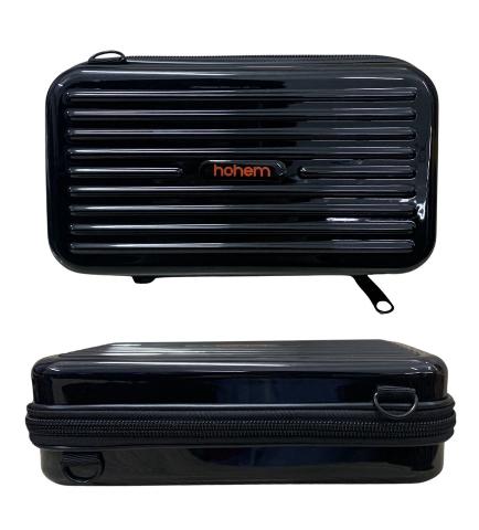 Hohem GC1 Hard Case Luggage Inspired Carrying Pouch with Strap Mini Trunk (Black/Orange) Gimbal hard case, Pouch for gimbal, Case bag for gimbal, Hard pouch for gimbal, Camera bags, Gimbal accessories