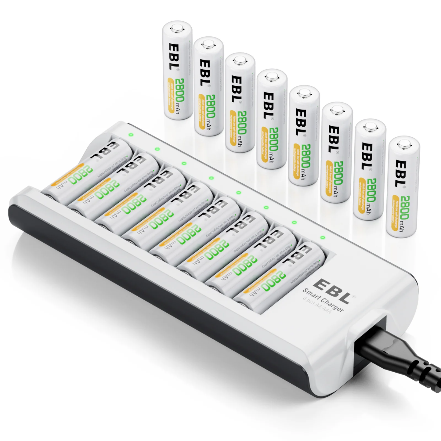 EBL LN-6499 808 8 Bay Smart Battery Charger for Rechargeable AA AAA Battery Fast Charging Slots VMI