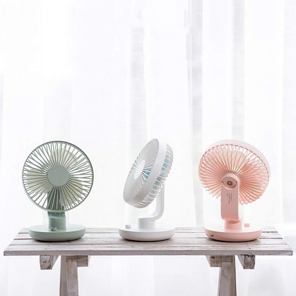 209 Newest Design Battery Operated Portable Desk Fan Lower Noise USB Rechargeable Fan with Multiple Speeds 3000Mah Personal Fan for Indoor Outdoor Home Work Office