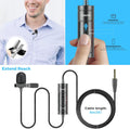 BOYA M1S lapel microphone ideal for smartphones and cameras with 20-foot cable for optimal audio capture