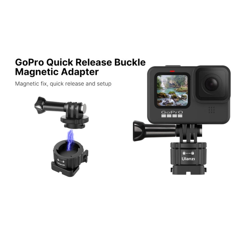 Ulanzi GP-4 Magnetic Mount Adapter Quick Release Base for GoPro Hero Action Camera for - VMI DIRECT