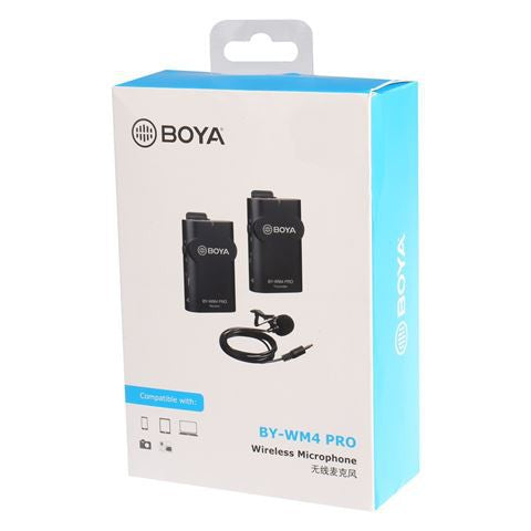 Boya BY-WM4 Pro K2 Wireless Lavalier Microphone system for IOS Smartphone Tablet DSLR