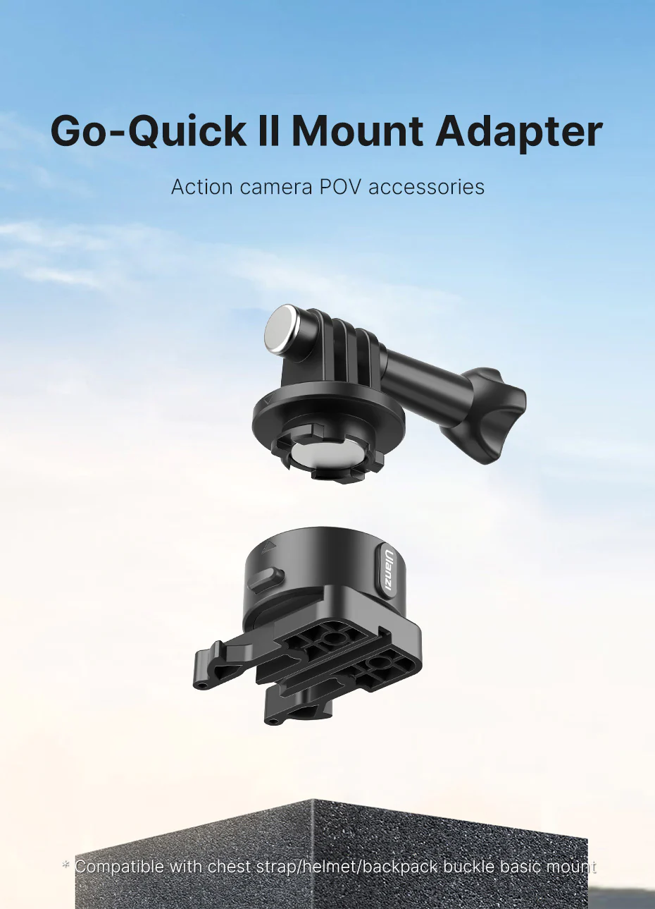 Ulanzi Go Quick II Magnetic Adapter Mount Kit Quick Release Buckle Mount Adapter with Locking Pins for Go Quick II Tripod and Monopod Combo Switch Adapter Base Mount for GoPro Hero 11/10/9/8/7/6/5 Accessories Magnetic Suction Quick Connect - VMI Direct