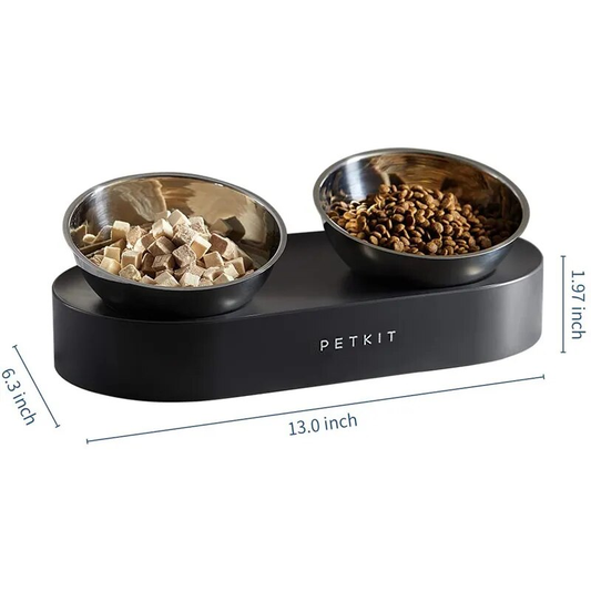 Petkit Nano Fresh 15 Degrees Adjustable Feeding Bowl For Cats and Dogs Double Pet Feeding Bowl Skid Proof Adjustable Double Bowl for Cat Dog Bowl Detachable Bowls And Easy To Clean Large Capacity Pet dog cat food bowl Dog bowl Non-slip food bowl - VMI
