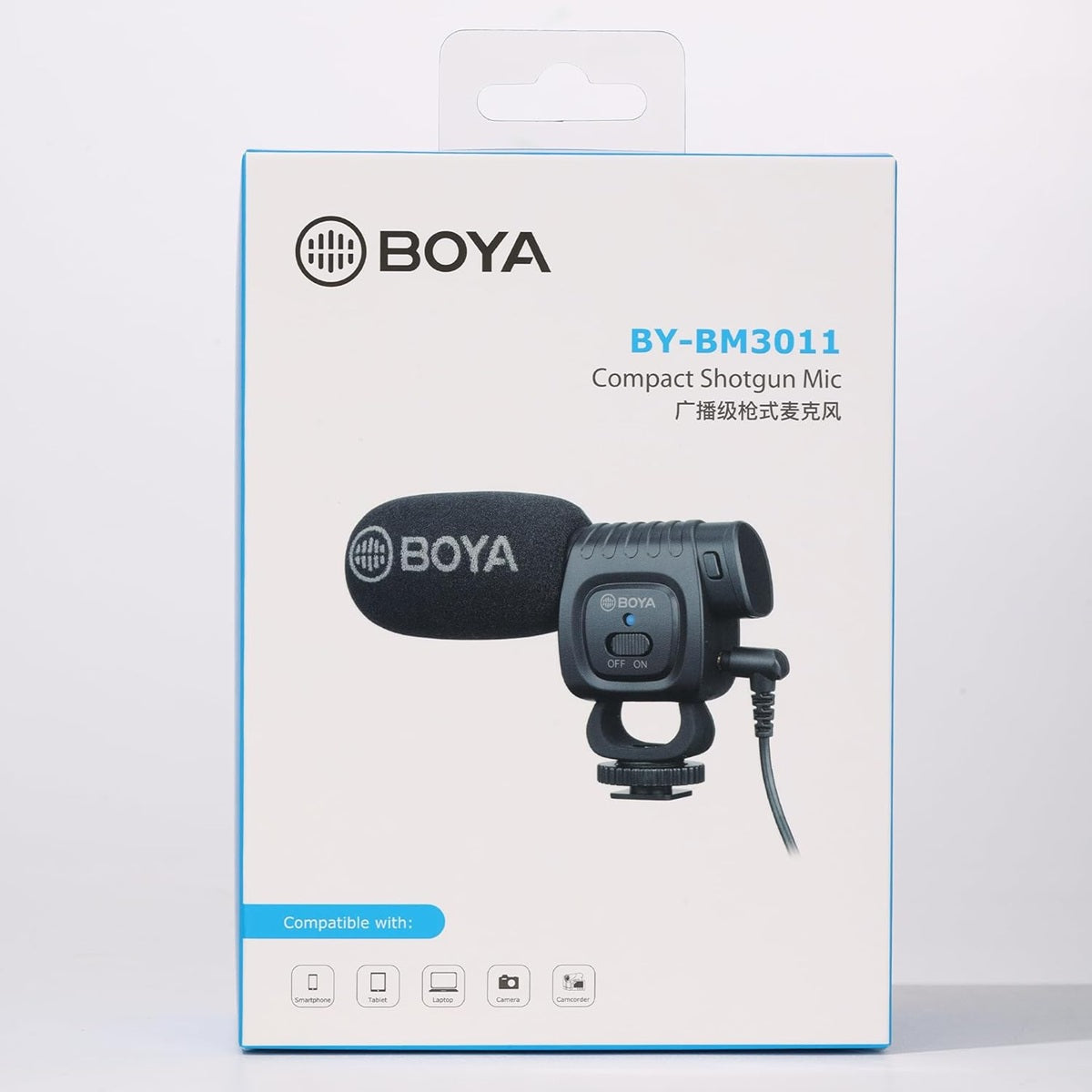 Boya BM3011 Compact Directional Condenser Shotgun Microphone for Smartphones Cameras Camcorders Audio Recorders Laptops Desktops