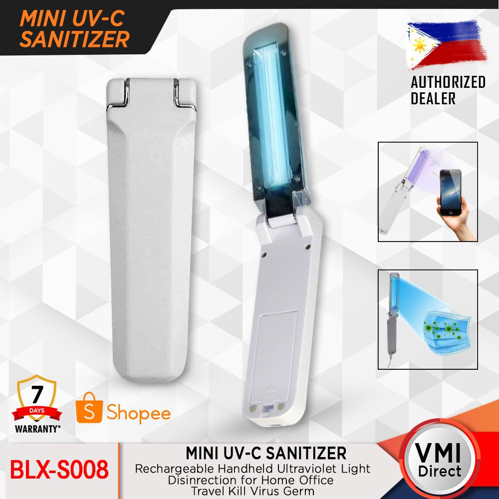 Mini UV-C Sanitizer rechargeable Handheld Ultraviolet Light Disinfection for Home Office Travel Kill