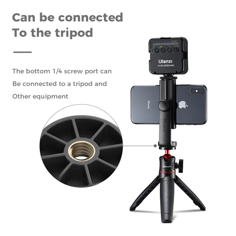 Ulanzi ST-17 360 Rotation Phone Holder Clamp Clip with Cold Shoe Mount for Microphone Light Tripod Mount Vertical Phone Tripod Mount Rotating Phone Tripod and Desk Stand  Universal Smartphone Tripod Vertical Shooting VMI DIRECT