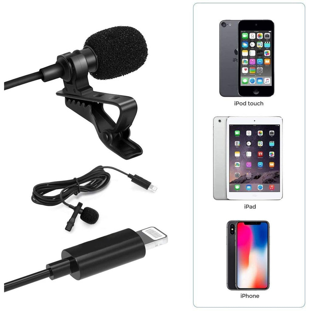 OYA BY-M2 M2 Clip-on Lavalier Microphone Lightning Port for iOS Devices