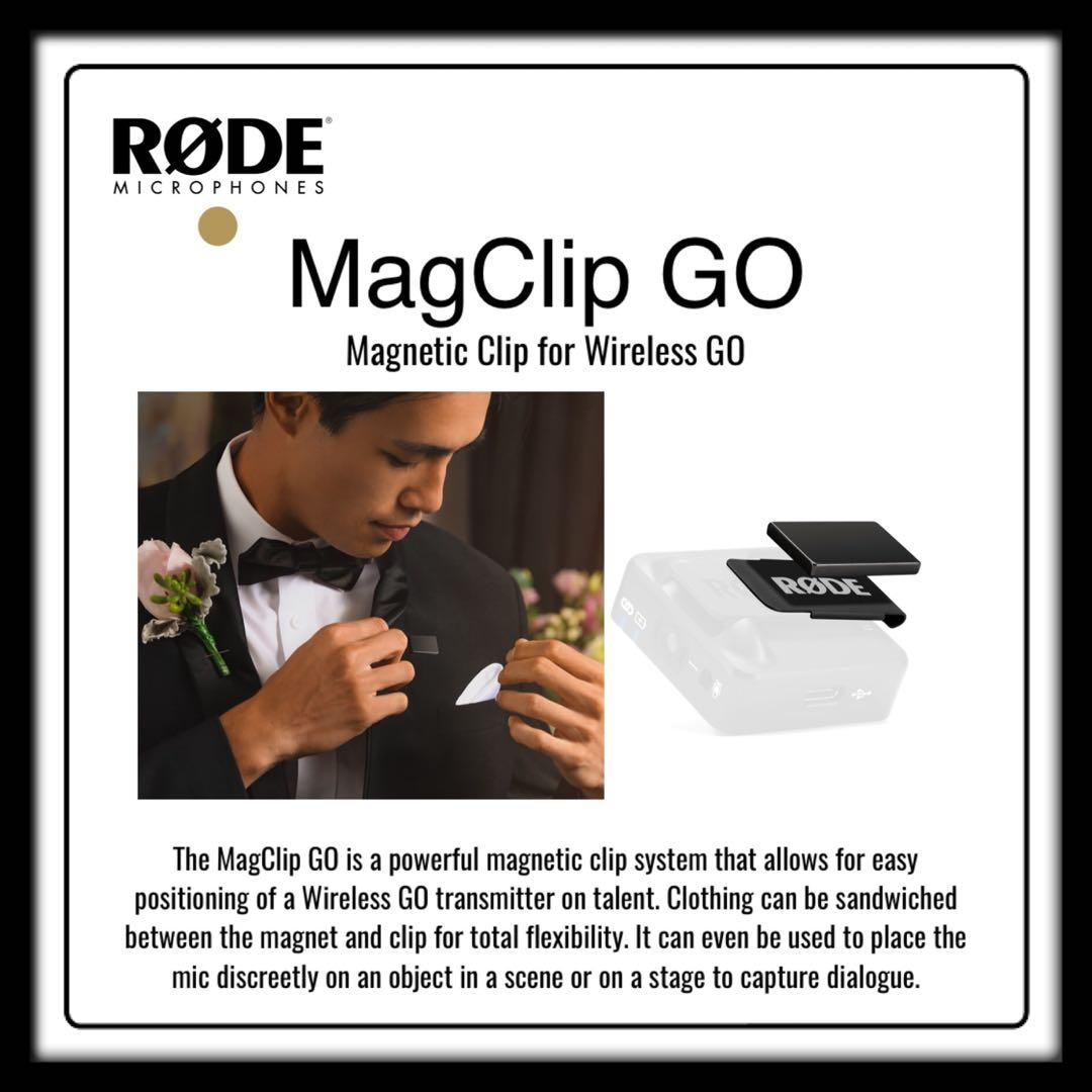 Rode MagClip GO Magnetic Clip for Wireless GO Easy Clip  Cloth Magnet Clip for Rode Wireless GO Transmitter Accessories - VMI Direct