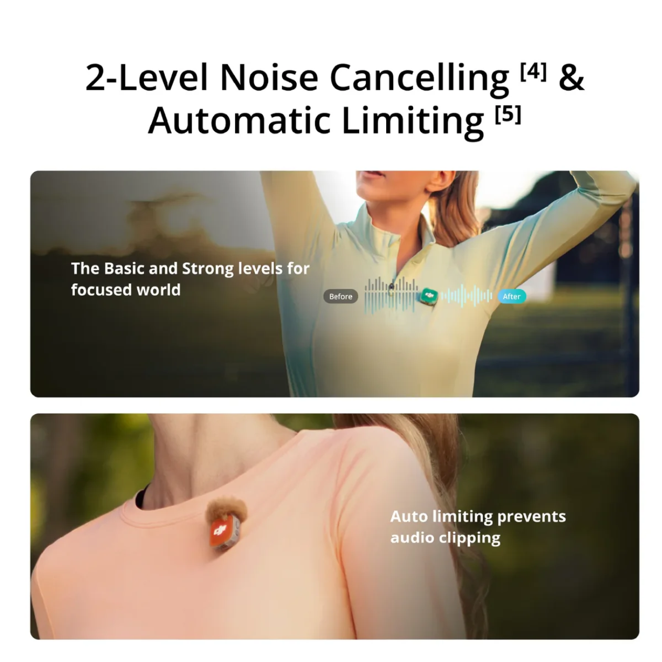 DJI Mic Mini 2 Wireless Lavalier Microphone System with Dual Transmitters for Vlogging Recording