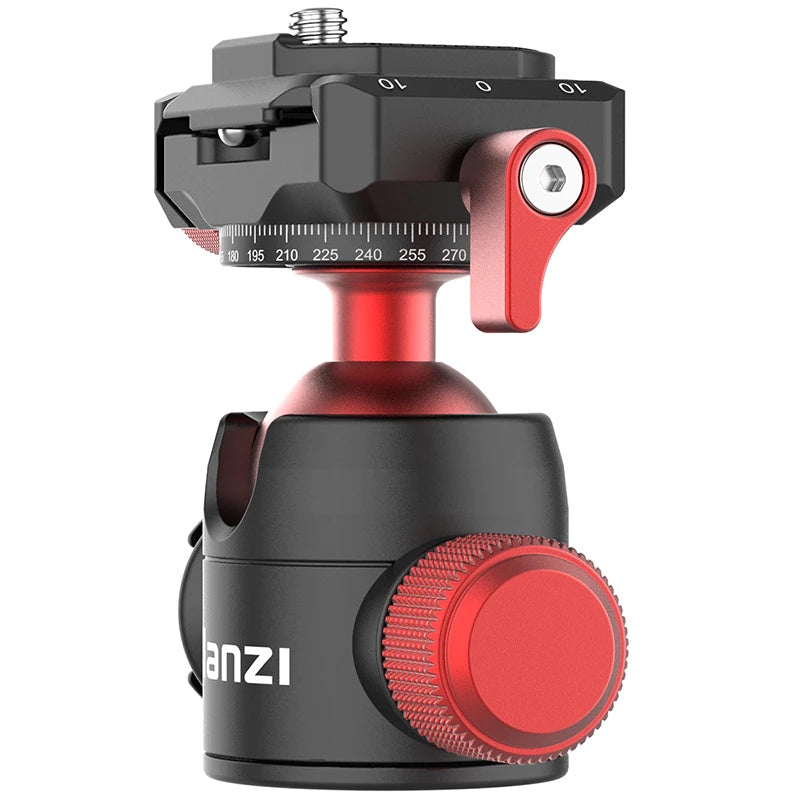 Ulanzi U-70 Metal Cold Shoe Tripod Ball Head Spherical Bracket with Quick Release Plate Double Panoramic Tripod Head for DSLR Camera Vlog Tripod Bracket Photography Mini Ball Head Dual 360° Panorama Adjusting Compatible with Arca-Swiss Peak - VMI Direct