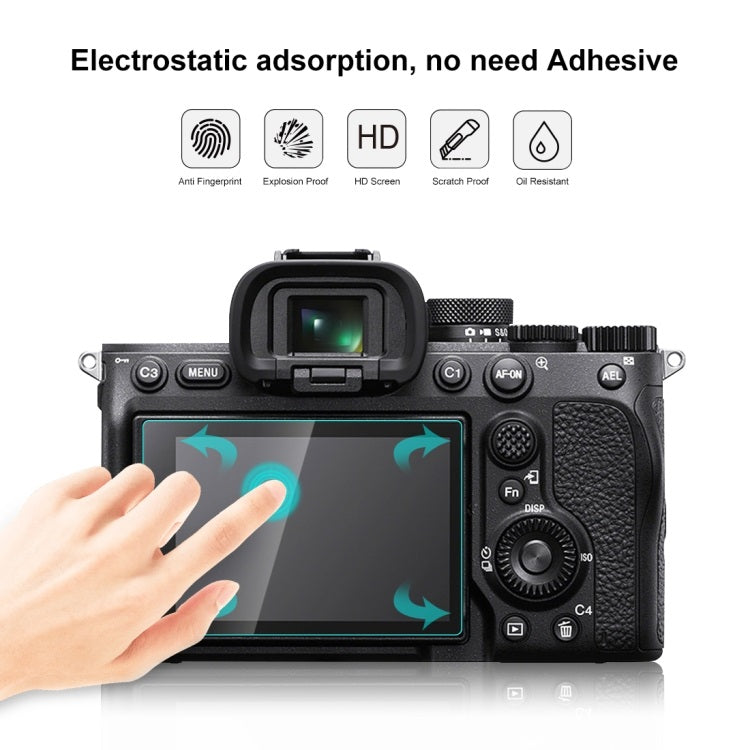 9H Tempered glass for mirrorless camera with electrostatic adsorption and anti-fingerprint features