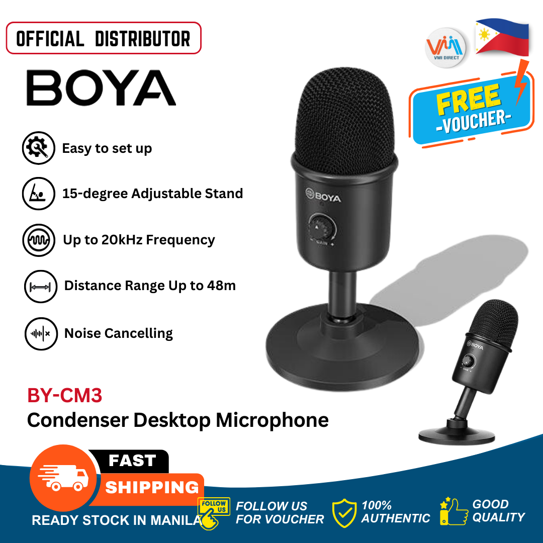 BOYA BY-CM3 USB Condenser Desktop Microphone  With Recording for  Laptop and Deskstop