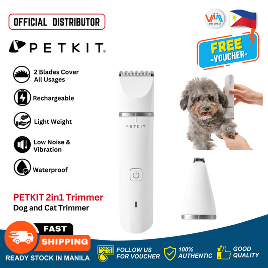 Xiaomi PETKIT 2in1 Dog and Cat Trimmer Clippers 2 Blades Rechargeable Cordless Waterproof Low Noise and Vibration Skin Friendly Electric Fur Pets Shavers Foot Face Hair Trimmer Shearing for Dogs and Cats Hair Trimmer Grooming Kit - VMI Direct