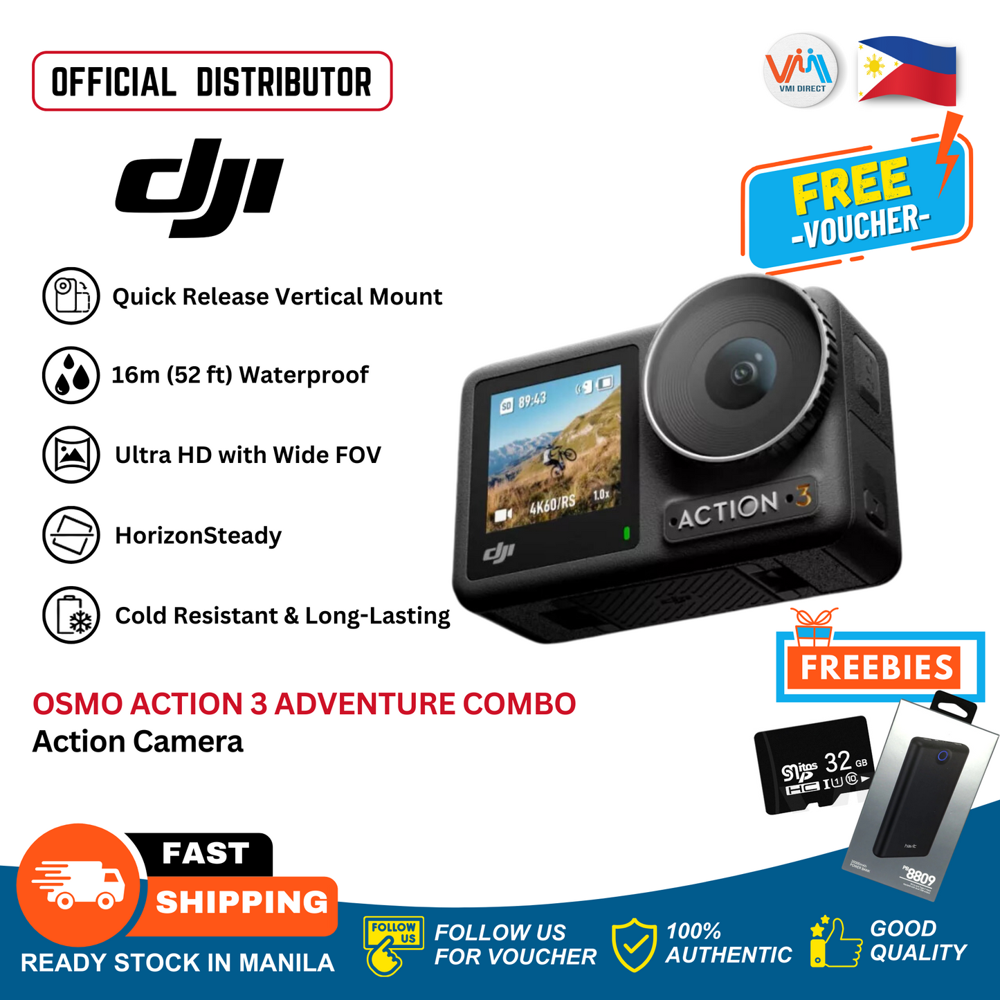 DJI Osmo Action 3 Adventure Combo