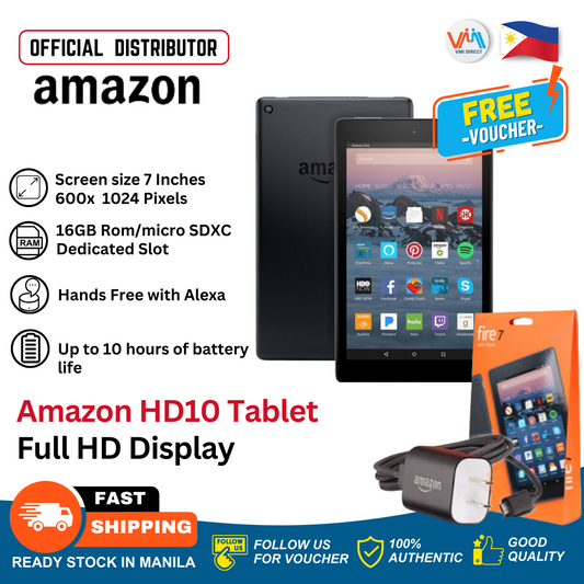 Original Amazon Fire HD 10, 8, 7 Tablets with Alexa Hands-Free, 1080p Full HD Display (Previous 7th Generation) up to 10 hours of battery life VMI DIRECT