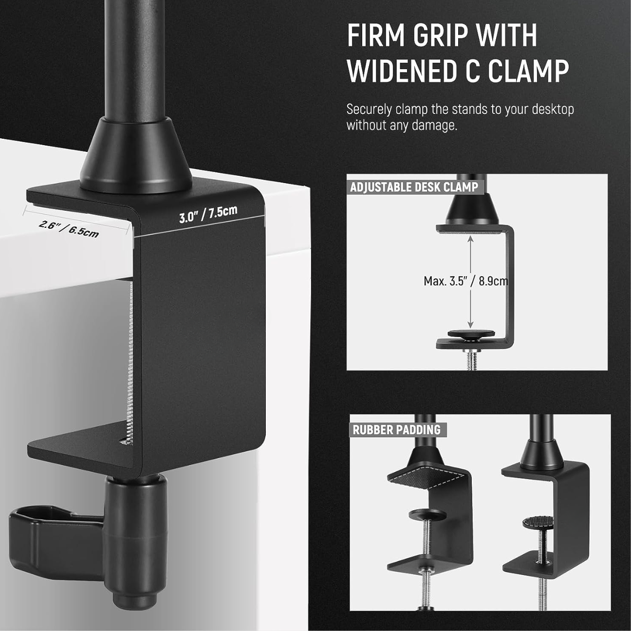 LS15 Overhead Camera Mount Rig with Dual Ball Head Super Clamp Phone Holder for Desktop Top Down Shots Metal Multi Device Mount Platform