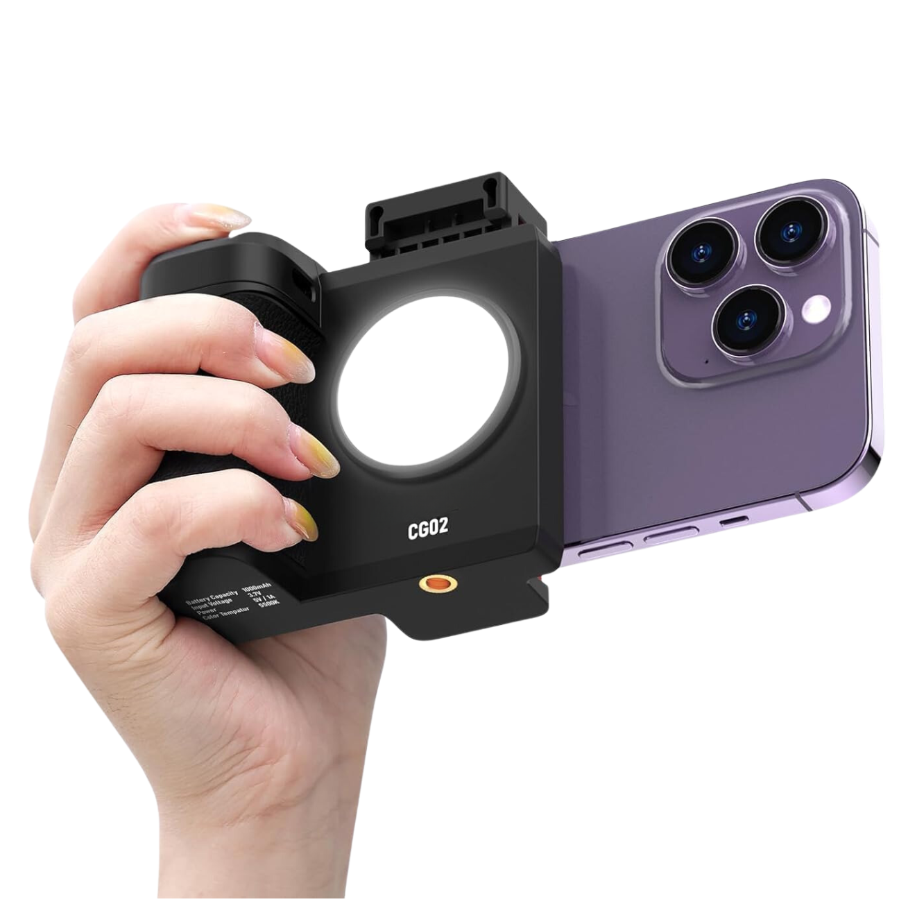 CG02 Ungraded Smartphone Camera Shutter Handle Grip with Detachable Wireless Bluetooth Remote Control