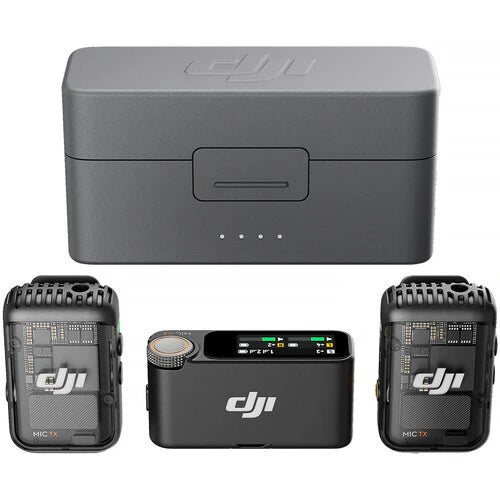 DJI Mic 2 (2 TX + 1 RX + Charging Case) (CE) Wireless Microphone Pro Level Audio