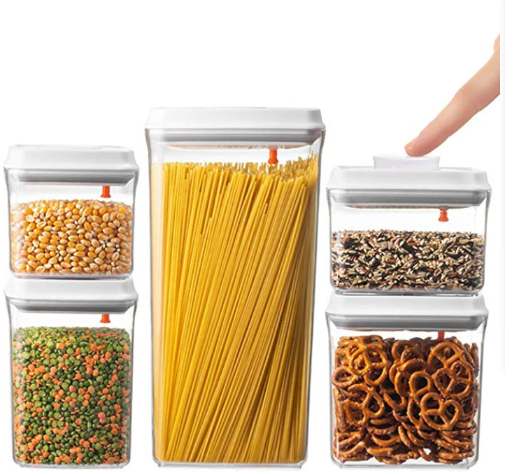 Ankou Food Storage Container Set of 5 Airtight Food Storage Set Pop Up Airtight Container