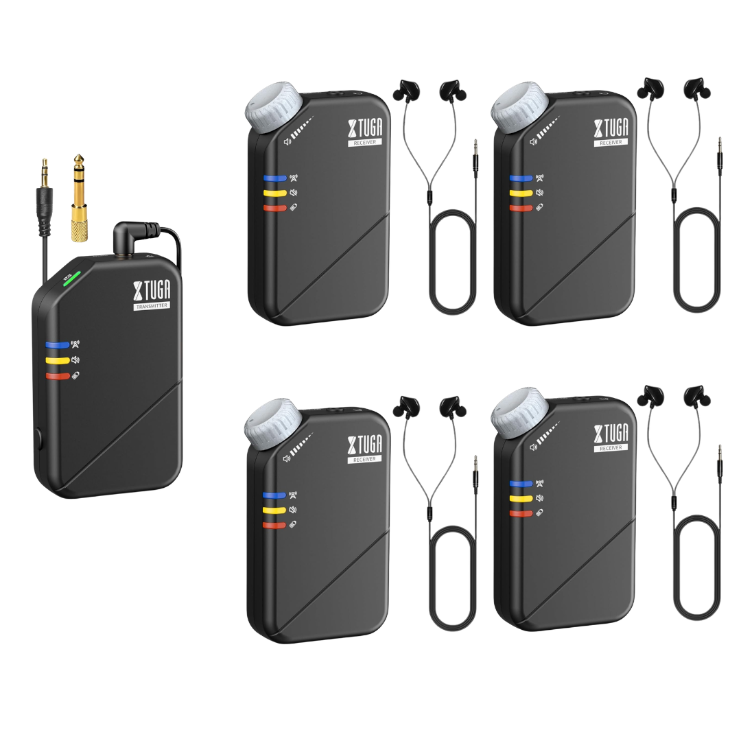 XTUGA J02S 2.4G Wireless In-Ear Monitor System Stereo Audio Transmitter Receiver