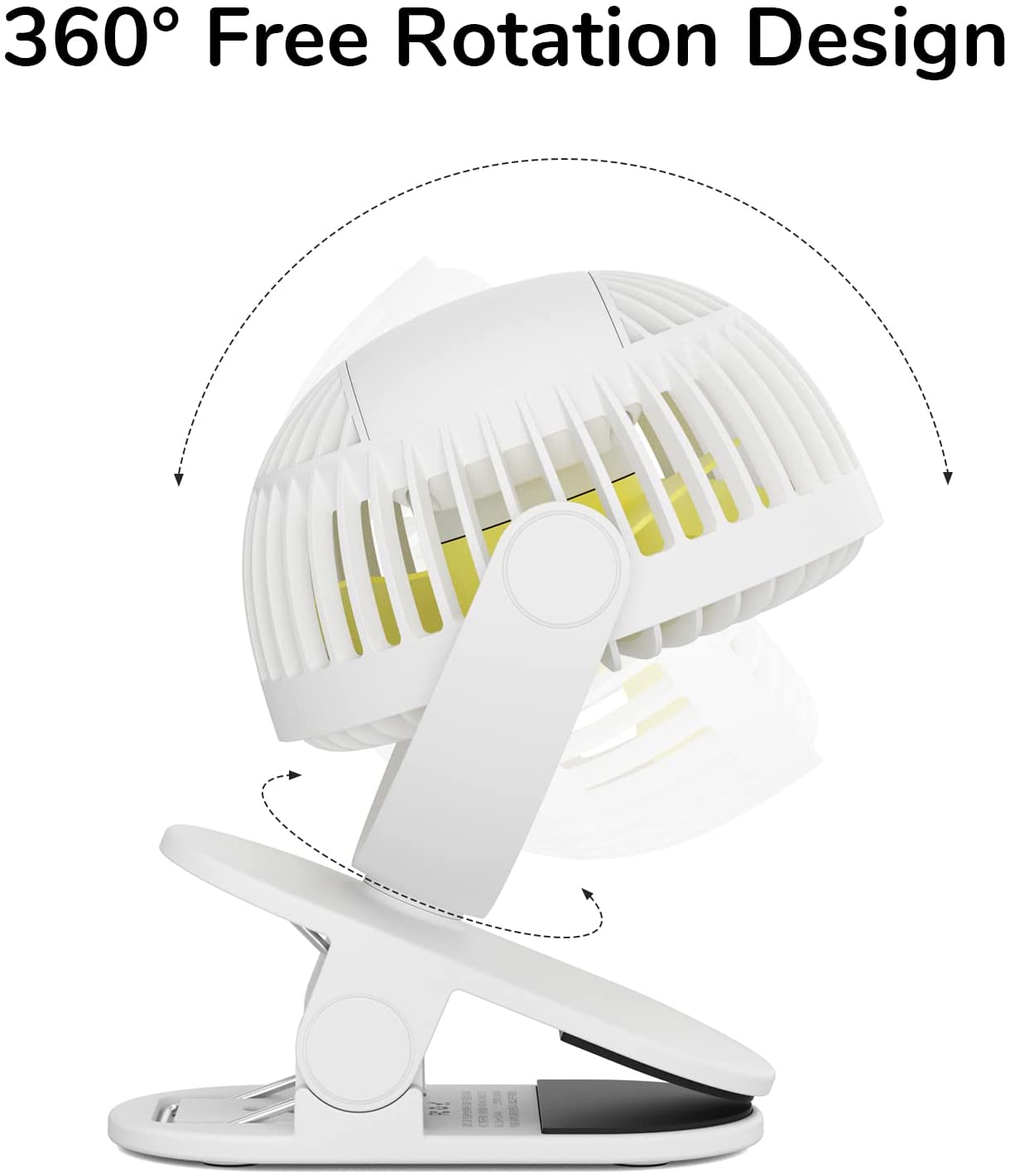 Jisulife FA18S FA29 FA29A 200mAh and 4000mAh Stroller Clip Fan Desktop Fan USB Rechargeable Fan 4 Gears Wind 360° Rotation