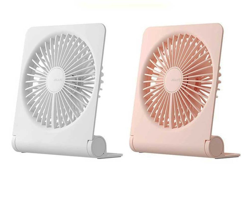 JISULIFE FA28a Small Desk Fan Portable USB Rechargeable Fan Mini Fan with 2000mAh Battery Portable Mini Fan Adjustable