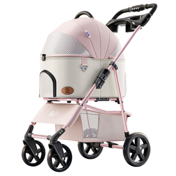 Bello SP02FD Detachable Portable Pet Stroller Dog Cat Cart Foldable Carrier Cage Trolley VMI Direct