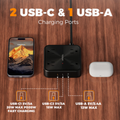 TESSAN PS01AUS Original Power Strip with USB-C 6FT Braided Extension Cord cETLus Certified VMI Direct
