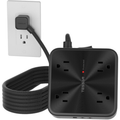 TESSAN PS03AUS Original 11in1 Power Strip with USB-C 6FT Braided Extension Cord cETLus Certified - VMI Direct