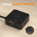 TESSAN PS03AUS Original 11in1 Power Strip with USB-C 6FT Braided Extension Cord cETLus Certified - VMI Direct