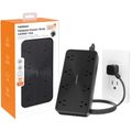 TESSAN PS02AUS Original 11in1 Power Strip 20W with USB-C 6FT Braided Extension Cord cETLus Certified - VMI Direct