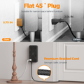 TESSAN PS02AUS Original 11in1 Power Strip 20W with USB-C 6FT Braided Extension Cord cETLus Certified - VMI Direct
